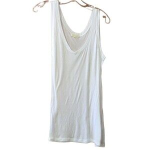 Heather Bordeaux White Tank Top 100% Modal Made in USA Basic Tank LG
